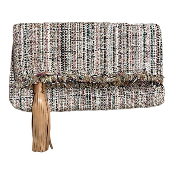 Banana Republic Foldover French Tweed Clutch 👛 - Picture 6 of 13